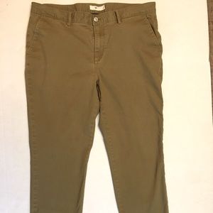 Nordstrom BP chinos in olive green.